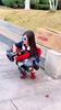 Rechargeable Electric Go Kart for Kids, 4 Wheels Foldable Racing Car with Bluetooth Music, Easy Installation