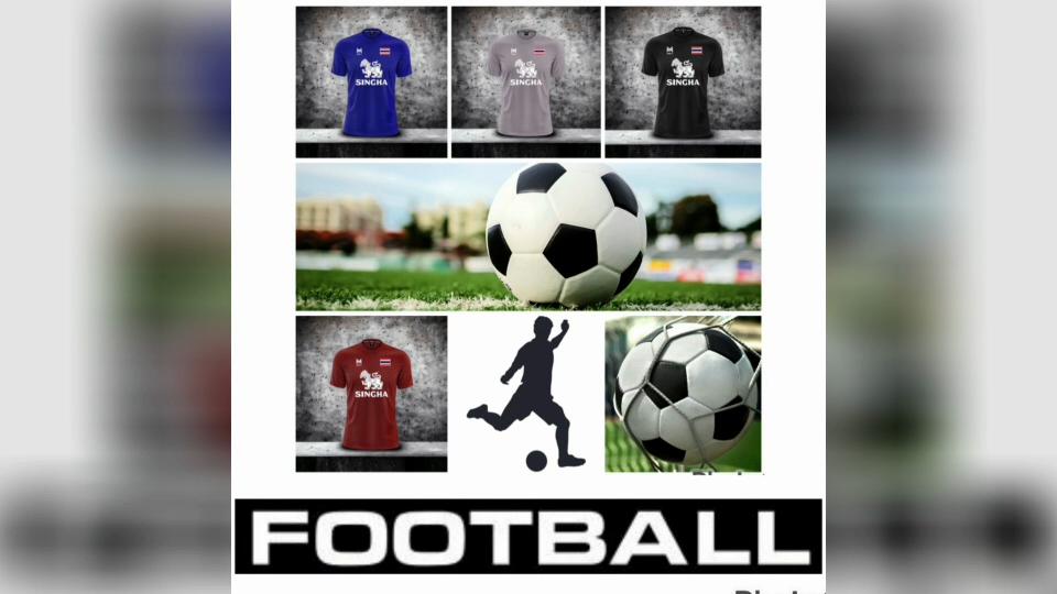THAILAND National Football Soccer Training JERSEY Casual CHEER Print Quick Dry Shirt Round Neck Polyester Short Sleeve Uniform Lion Logo Sport Outdoor