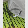 Geometric Reflective Bead Bracelet With Tassels For Unisex Fashion Accessory
