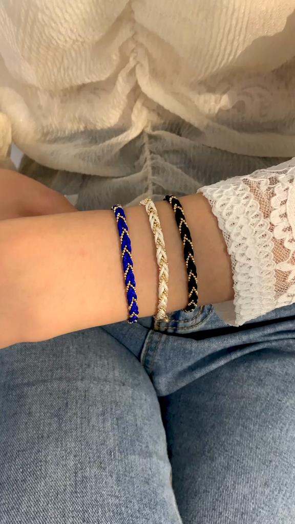 Trendy Popular National Style Simple Woven Chain Colorful Bracelet Set for Women Jewelry Casual Versatile Hands Chains