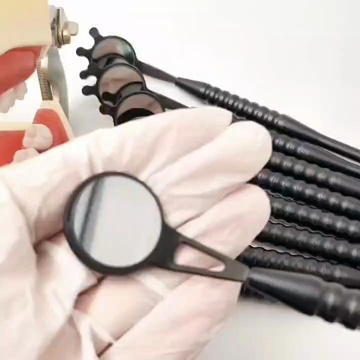 Dental Odontoscope Front Surface Mouth Mirror with handle Oral Care Examination Hygiene Glass Rhodium Mirror