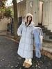 Cloud Fluffy Puffer Down Cotton Jacket Women's Long Sleeve Thick Hoodie Over Knee Coat Bread Clothes Warm Outerwear