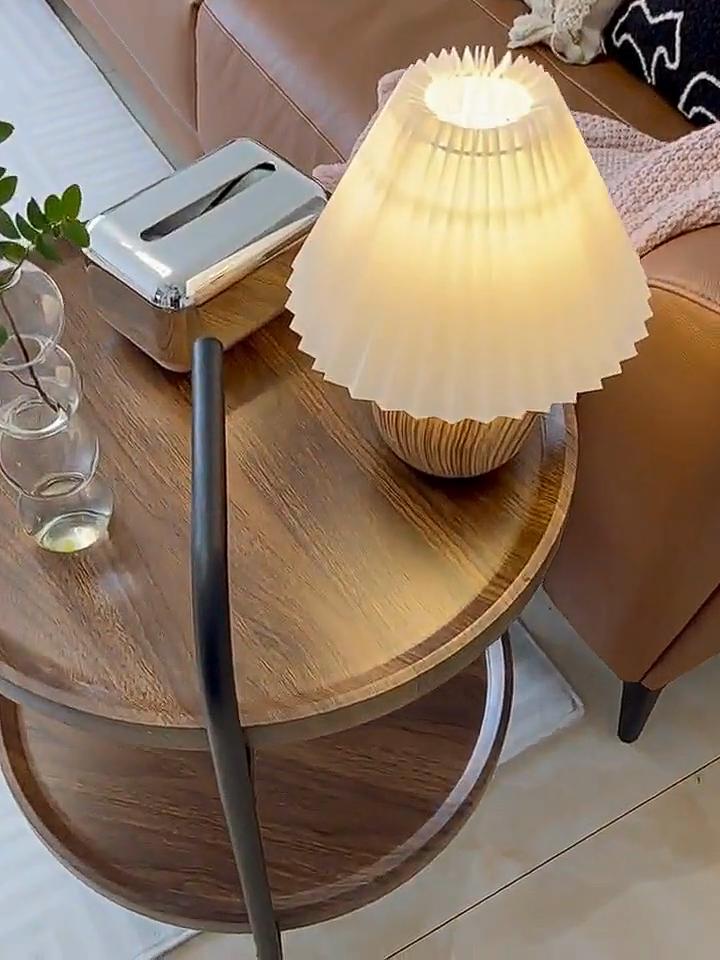 Tavolino da caffè Shanshan Wood Art, Tavolino laterale per soggiorno, Tavolino piccolo mobile, Piccolo tavolino da tè, Comodino, Scaffale portaoggetti, Armadietto portaoggetti, 40*62cm