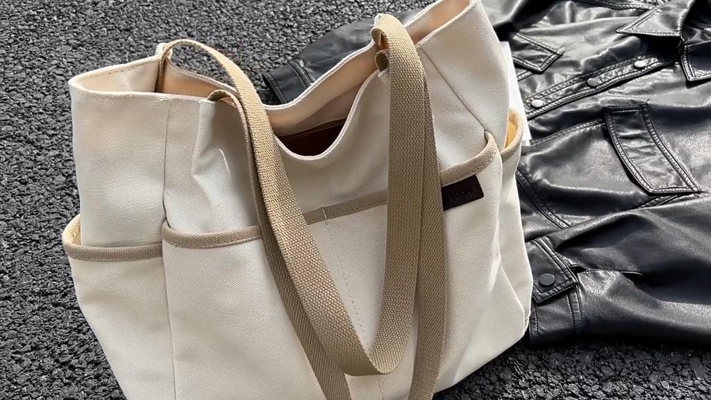 Large Capacity Canvas Tote Bag for Women Casual Shoulder Bag Fashion Commuter Handbag Shopping Travel Tote