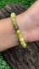 Pulsera de Piedra Natural Serpentina con Cuentas Redondas de 8 mm 7.5" Regalo Hecho a Mano para Acción de Gracias RBB-55