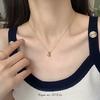 Simple Fashion Drop Pendant Titanium Steel Necklace Collarbone Chain Women's Jewelry Accessory Gift