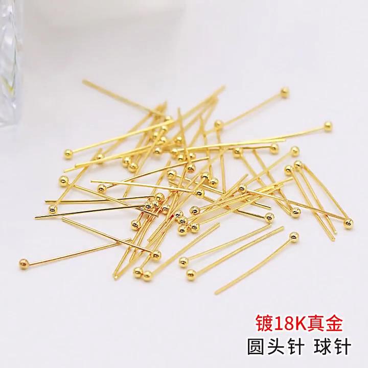 50 sztuk Ball Head Pins Biżuteria Wisiorek DIY Craft Koralik Dokonywanie Części Akcesoria Dostaw
