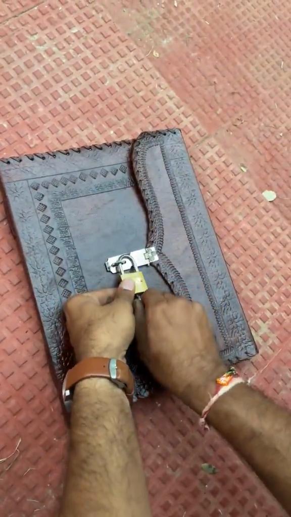 Lockable Leather Journal: Embossed Book of Secrets, Diary