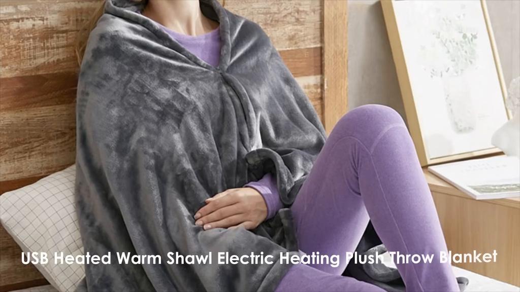 Heated Blanket Sweater, USB Heated Blanket, Cordless Electric Blanket, 9 Heating Zones, Machine Washable Super Cozy Soft Wearable Blanket