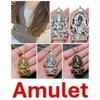 Vintage Retro Ganesha Hindu Elephant Head God Pendant Necklace Chain Unisex Men Women Fashion Gothic Amulet Talisman Success Wealthy Rich Jewelry Gift