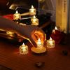 3PCS LED Crystal Flameless Candle Light LED Electronic Candle Light Night Lamp Dating Party Holiday Home Wedding Christmas Decoration