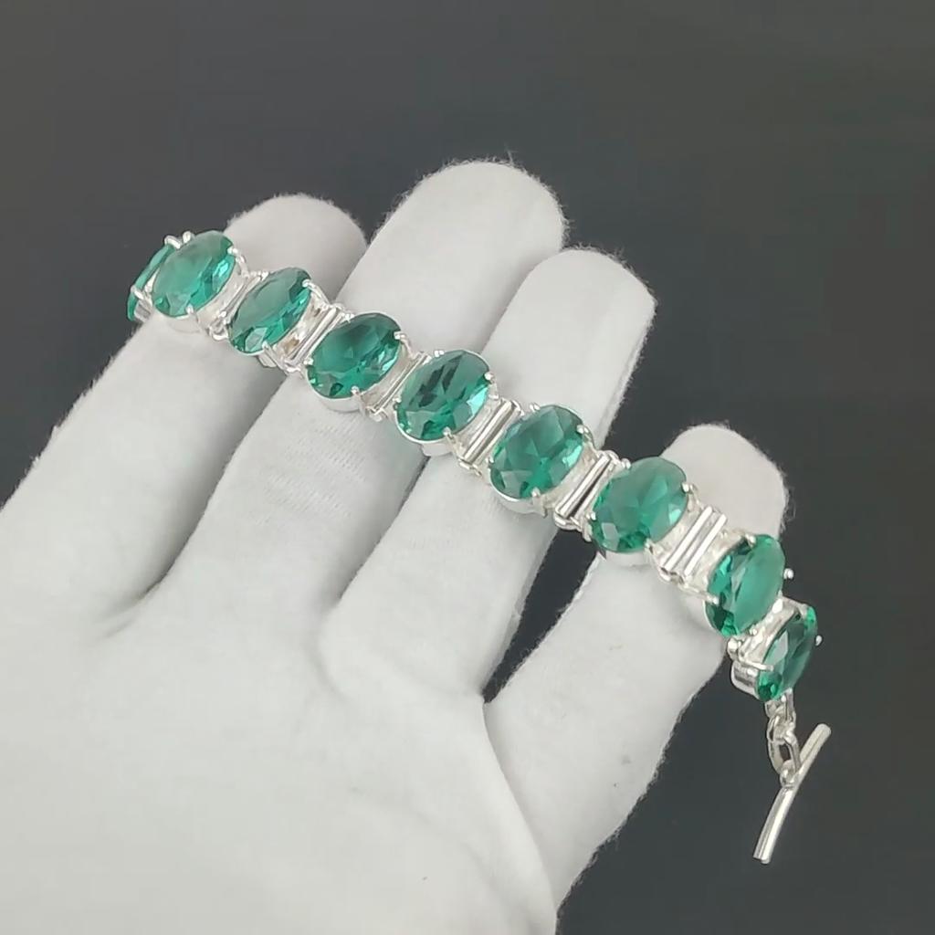 Wunderschönes Grün Apatit Armband 925 Sterlingsilber Armband Verstellbares Kettenarmband Handgefertigt Boho Armband Edelsteinschmuck Verlobungsgeschenke