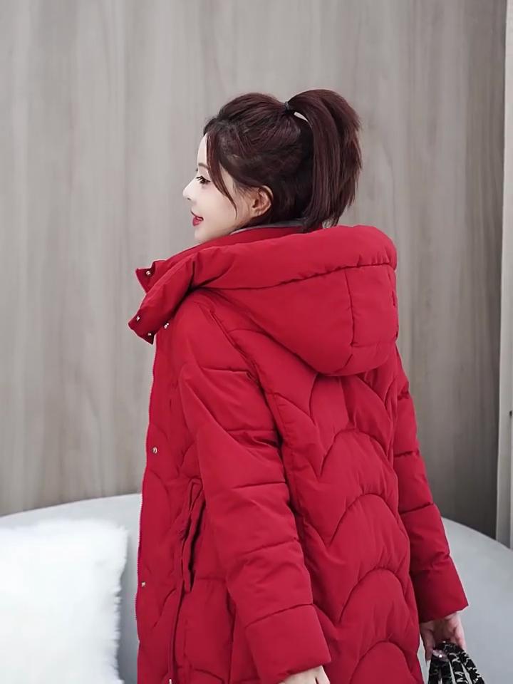 Winter Women's Long Fashionable Slim Warm Simple Versatile Coat