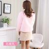 Autumn and Winter Clothing Fluffy Beaded Imitation Fur Jacket New Slim-fit Round Neck Lady Top Women's Coats