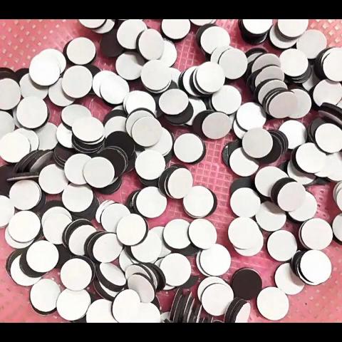 10/200pcs Round Magnet Sticky Magnetic Tape Black Magnets DIY Crafts Household Fridge Decor Small Back Self Adhesive Stickers