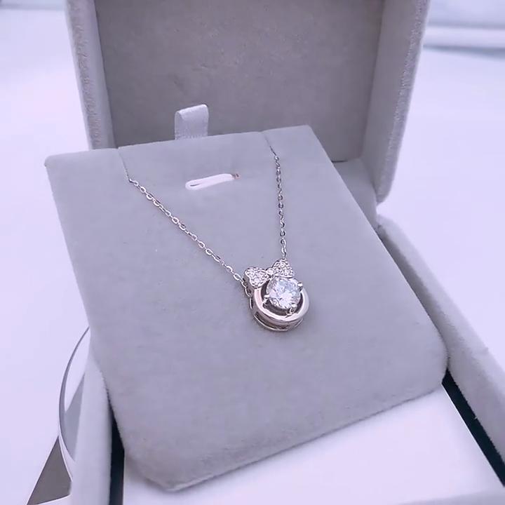 Tancise S925 Ασημένιο κολιέ Moissanite Luxury Personality Κρεμαστό Γυναικείο Κλασικό κολιέ Παλίρροια Δώρο για πάρτι