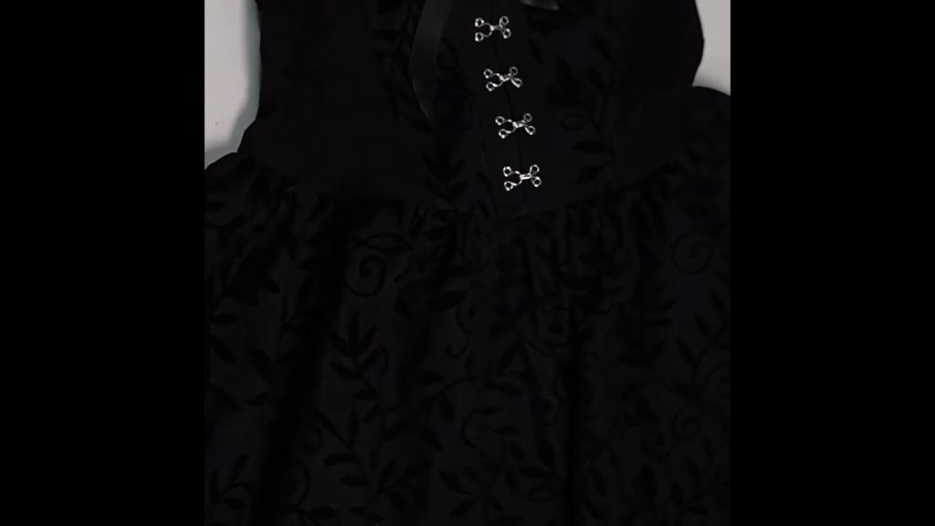 Gothic Goth Dark Lace Patchwork Bandage Strapless Corset Dress Party Gown Fairy Backless Tailed Women