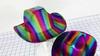 Rainbow Cowboy Hat Eva Colorful Glitter Costume Accessory For Halloween Parties