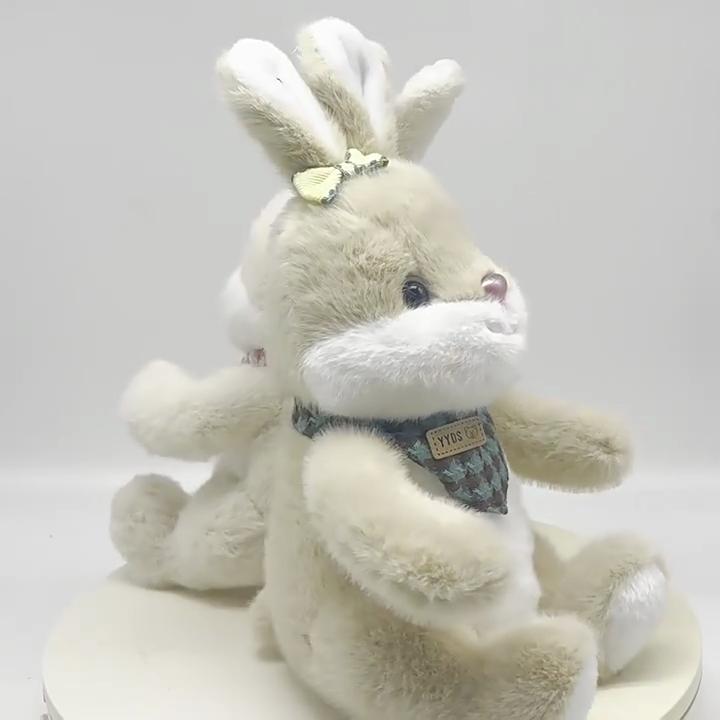 Plush Rabbit Toy With Carrot And Mushroom Design For Children Gift