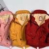 Children Winter Autumn Fleece Outdoor Jackets for Boys Girls Hooded Warm Kids Boy Outerwear Windbreaker Autumn Casual Baby Boy Coats Clothing