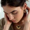 French Design Earrings Necklace Set Female Classical Egyptian Stud Earrings Metal Temperament Versatile