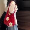 Lässige hohl gestrickte große Einkaufstasche Designer handgefertigt gewebt Frauen Schultertaschen Luxus Sommer Strandtasche Shopper Geldbörsen