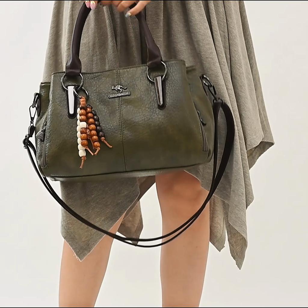 Elegant Womens Leather Handbag Tote Bag Shoulder Bag Top Handle Purse Crossbody Bag