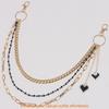 Hip Hop Heart Pendant Metal Belt Chain For Men And Women Casual Fashion Accessory