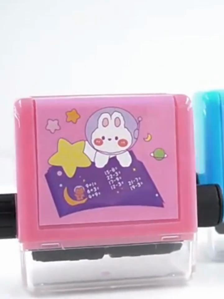 Set de ștampile matematice educaționale pentru profesori și studenți, 14+, adunări și scăderi în 100, stil de coloană de ajustare rotativă reutilizabilă