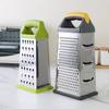 4-Sided Stainless Steel Vegetable Grater, 9-Inch Multi-Functional Stand-Up Kitchen Tool with PP Handle for Cheese, Fruits, Vegetables