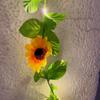 Solar Powered Sunflower String Lights Waterproof 16Ft 50 LED Fairy Lights Artificial Flower Floral Garland Light Decorations