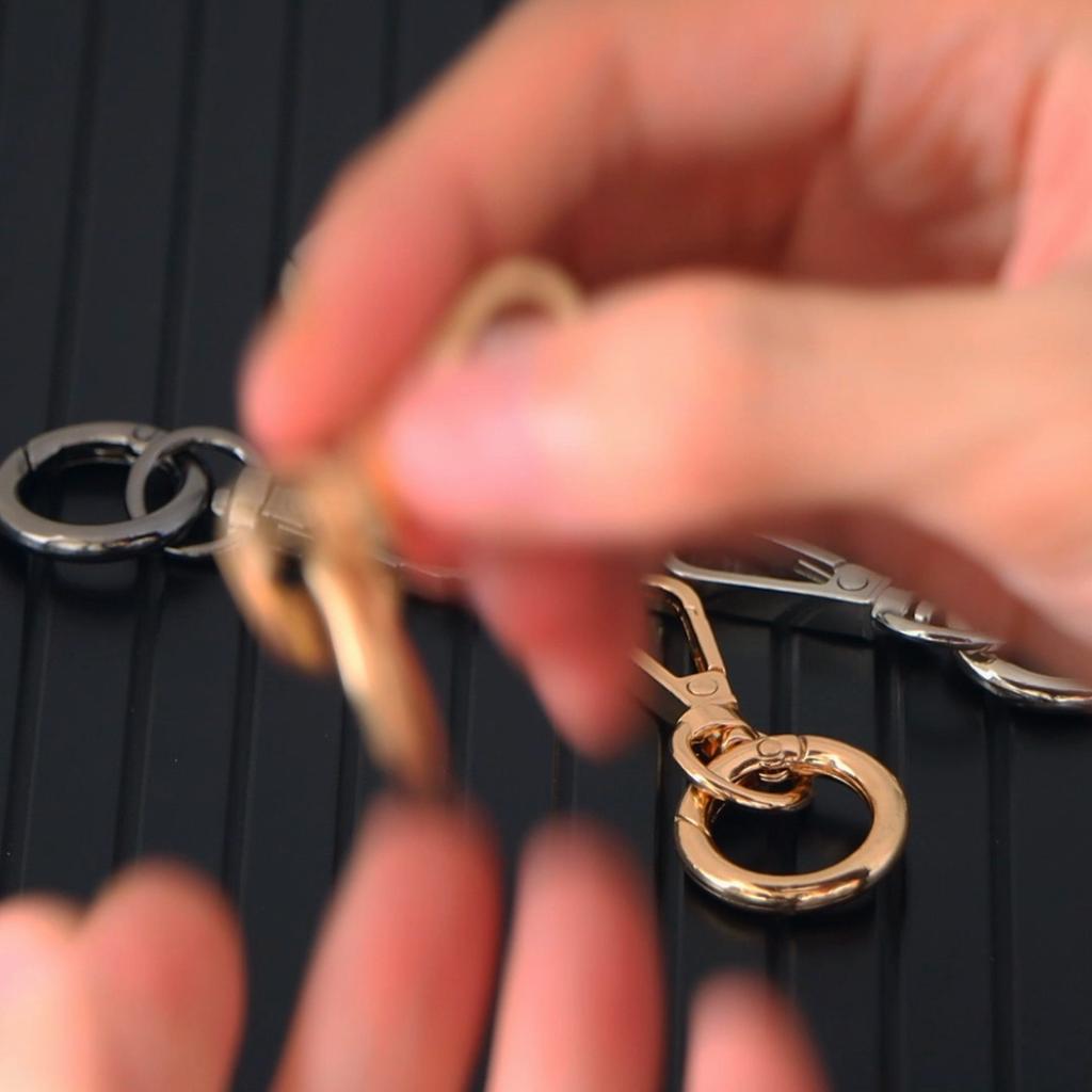10Pcs Metal Swivel Lobster Clasps Purse Bag Strap Buckle Lanyard Hooks Men's Keychain Clip