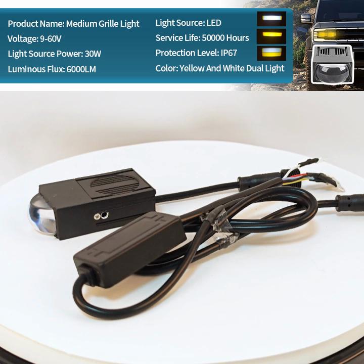 2.5-inch Bi-Led Projector Car Grille Light Spotlight 9-60V Motorcycle Axiliary Dual Beam Running Light Off-road Work Fog Lamp