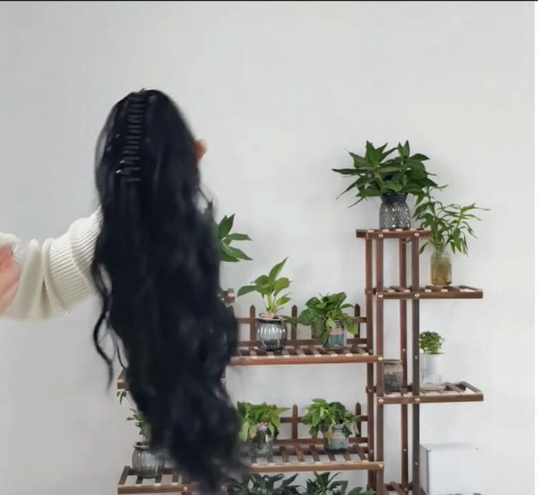 Heat-Resistant High Temperature Synthetic Ponytail Wig for Women Curly Stylish and Elegant with Easy To Wear Claw Clip Perfect for Halloween