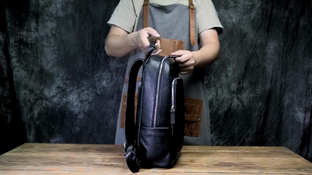 Leather Men's Backpack Natural Cowhide Backpack Fashion Travel Bag Korean Version Schoolbag Computer Bag For 15 Inch Laptop