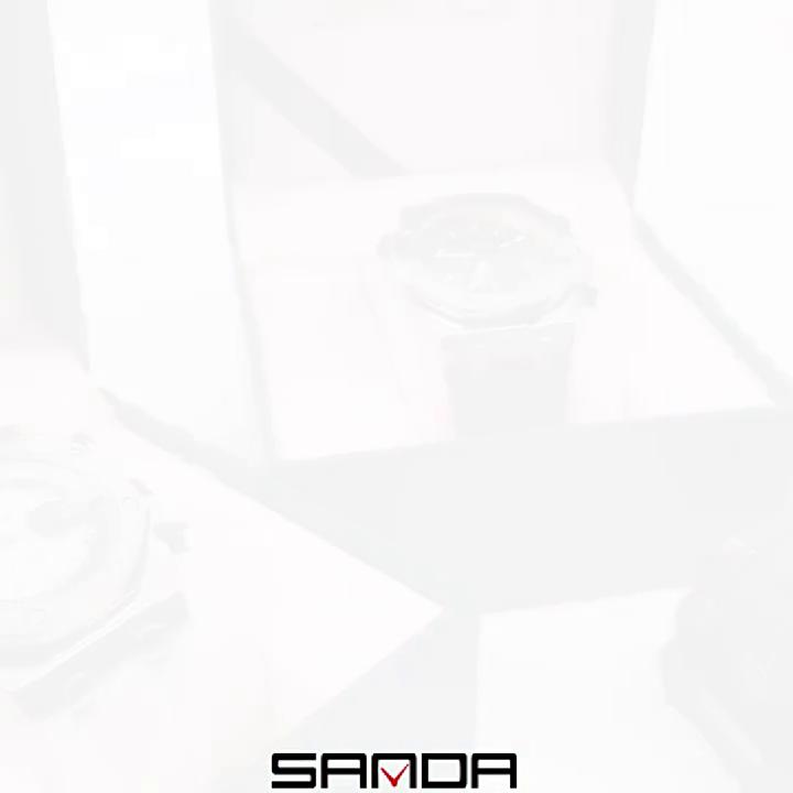 SANDA New Luminous Men's Quartz Watch Nails, Wodoodporne trendy Męskie zegarki kwarcowe