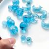 1pc Blue Sky White Cloud Series Pendant Sky Round Beads Moon Beads Charm Transparent Resin Pendant DIY Handmade Jewelry Necklace Accessories