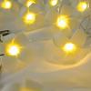 Christmas Decorations 6M 40LEDs Simulation Egg Flower String Lights Battery Powered Creative Garland Party Wedding Fairy Lights