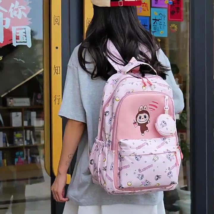 Batoh LABUBU Školní taška Volnočasový batoh Dětská taška Batoh pro základní školu LABUBU Dívčí Chlapecký školní batoh 6 barev