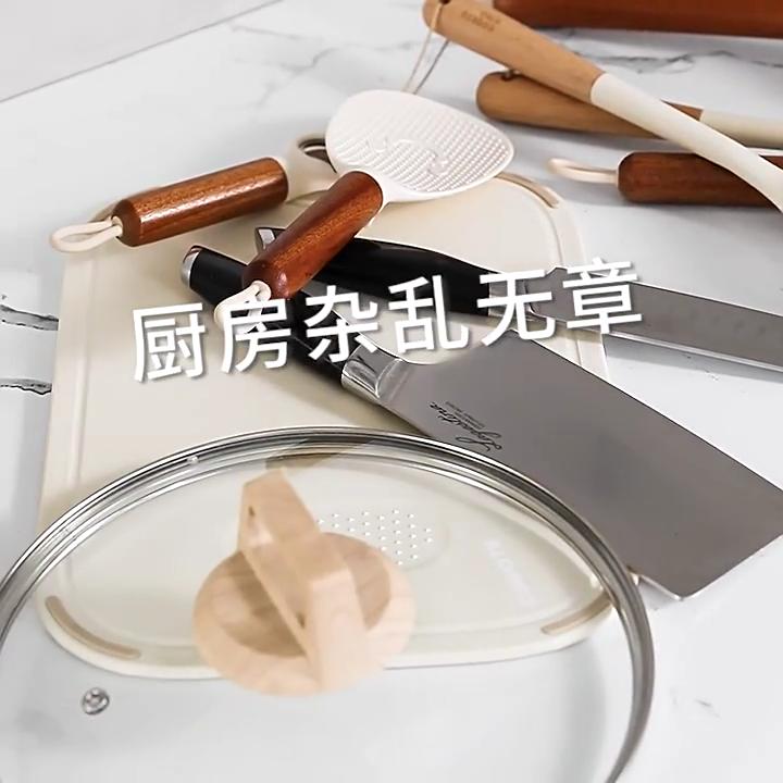 Stainless Steel Kitchen Hook Rack No Drill Wall Mount Storage Rail for Pot Lid Knife Spatula & Spoon Multi-functional Kitchen Organizer