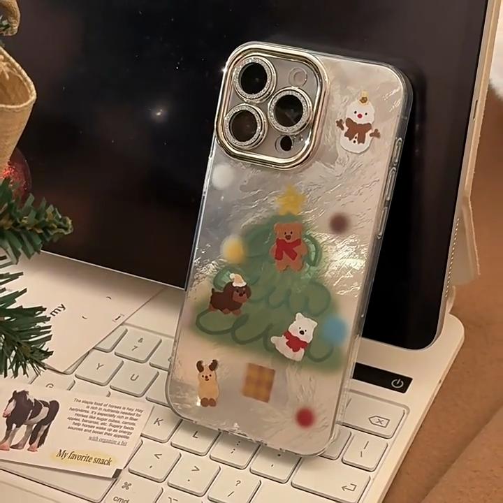 Christmas Tree Case for iPhone 16 15 14 13/12/11promax /xsmax/xr 7/8plus SE
