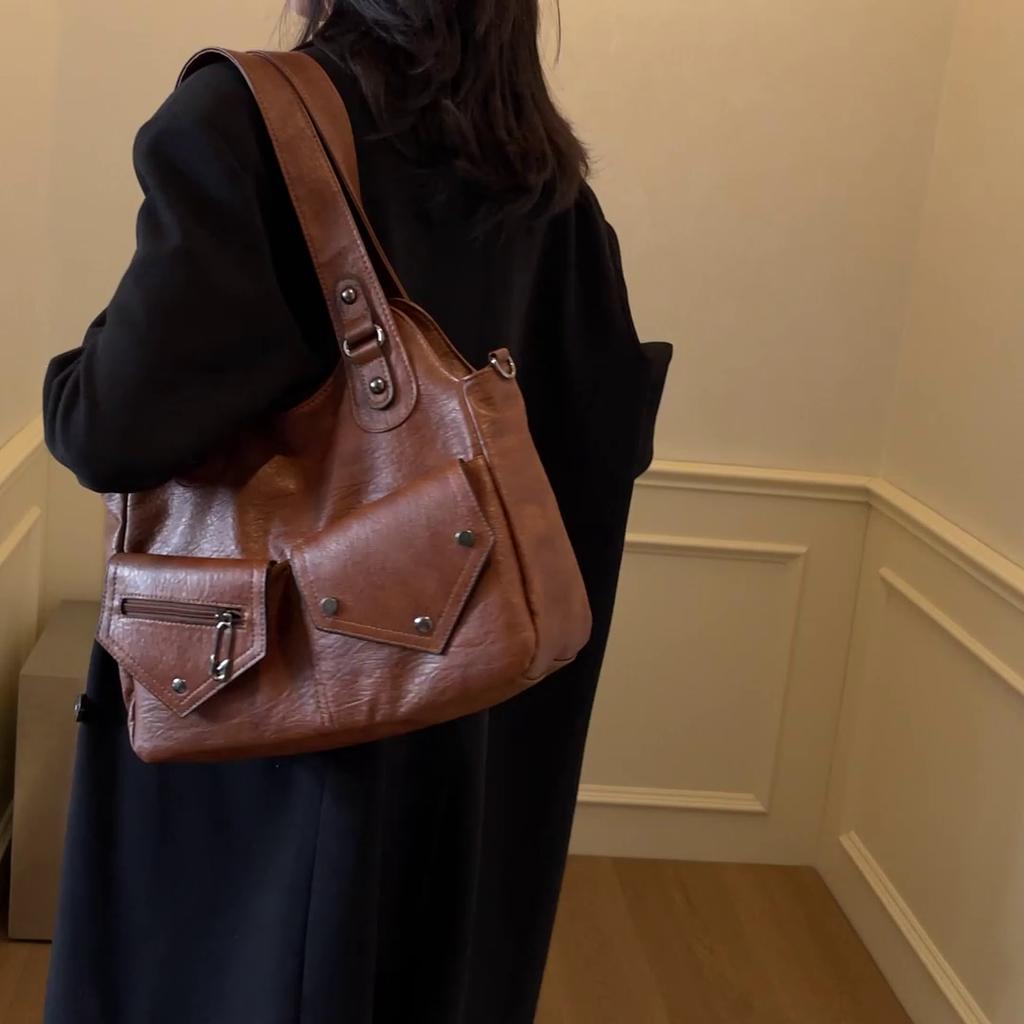Tote Bag Women's Retro Commuter Shoulder Crossbody Bag