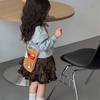 Cartoon Kids Shoulder Bag With Handcrafted Knit Cute Doll Design For Toddler Daily Use