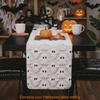 Polyester Halloween Table Runner With Embroidered Ghosts And Pumpkins For Party Decor