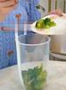 Reusable Salad Cup 1000ml Portable Fresh Salad Container with Fork And Dressing Holder BPA-Free PP Salad Storage Cup for Lunch Picnic Camping