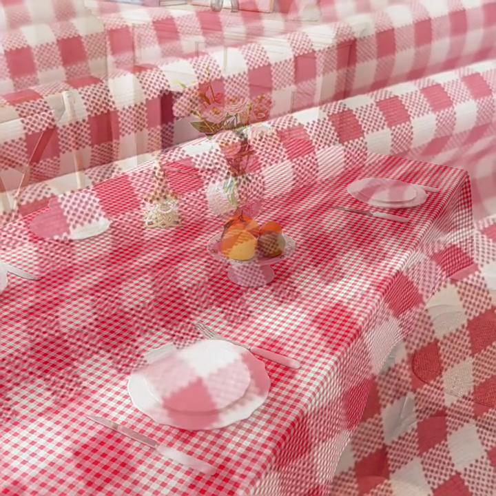 מפה פשוטה מכותנה פוליאסטר משובצת אדום-לבן, מתנת חג המולד, מילוי גרבי חג המולד, מתנת יום האהבה, מתנה לזוג, מתנה לחברה
