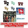 Switzerland Swiss Tshirt MMA Boxing Muay Thai National Flag Training Print 3D Round Neck Quick Dry Short Sleeve Unisex Women Men Fitness Workout Sport