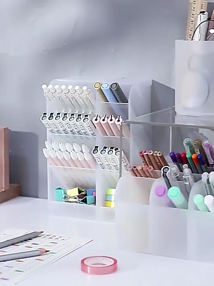 Transparent Nine Compartments Six Compartments Dustproof Drawer Desktop Storage Box Stationery Jewellery 12 Compartments Cosmetic Storage Students
