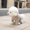 Yousheng Pet Shirt with Stripes And Plush Bear Button Down Short Sleeve Summer Puppy Outfits Breathable Pet T Shirt for Small Medium Dogs