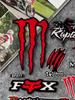 Adesivi logo artigli magici per modifiche di motociclette e veicoli elettrici, adesivi decorativi per caschi
